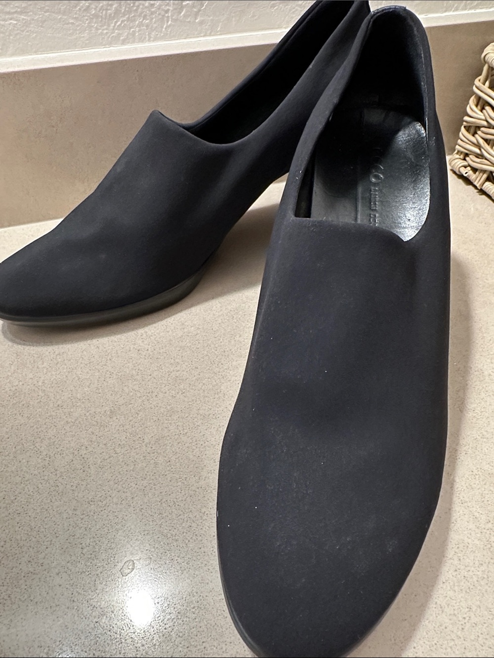 Ecco Women's Black Slip-On Loafers